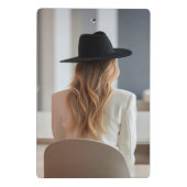 Stylish Modern Woman Entrepreneur Monogram 2 Photo ミニクリップボード (裏面)