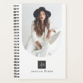 Stylish Modern Woman Entrepreneur Photo Monogram プランナー手帳 (正面)