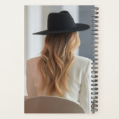 Stylish Modern Woman Entrepreneur Photo Monogram プランナー手帳 (裏面)