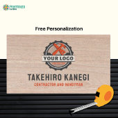 Stylish Modern Wood Construction Handyman Carpente 名刺