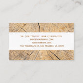 Stylish Modern Wooden Carpentry Business Card 名刺 (裏面)