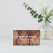 Stylish Modern Wooden Carpentry Construction 名刺 (スタンド正面)