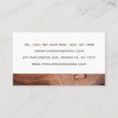 Stylish Modern Wooden Carpentry Construction 名刺 (裏面)