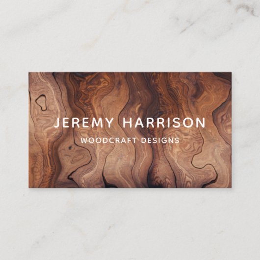 Stylish Modern Wooden Carpentry Construction 名刺 (正面)