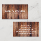Stylish Modern Wooden Carpentry Construction 名刺 (正面/裏面)
