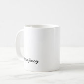Stylish Monogram Modern Minimalist White Script コーヒーマグカップ (正面左)