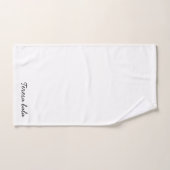 Stylish Monogram Modern Minimalist White Script ハンドタオル (ハンドタオル)