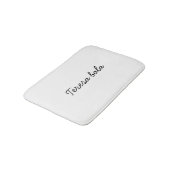 Stylish Monogram Modern Minimalist White Script バスマット (アングル)