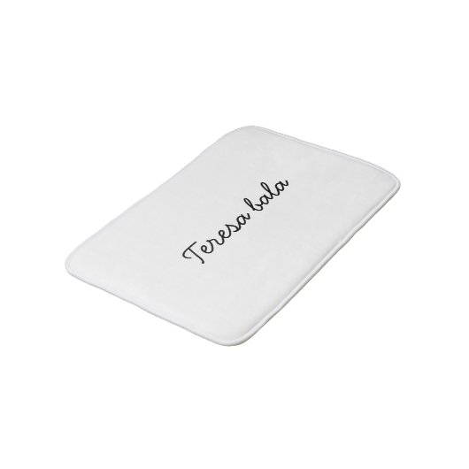 Stylish Monogram Modern Minimalist White Script バスマット (アングル)