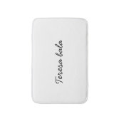 Stylish Monogram Modern Minimalist White Script バスマット (正面縦)