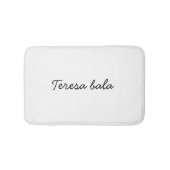 Stylish Monogram Modern Minimalist White Script バスマット (正面)