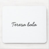 Stylish Monogram Modern Minimalist White Script マウスパッド (正面)