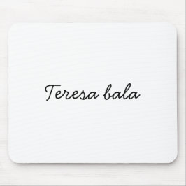 Stylish Monogram Modern Minimalist White Script マウスパッド