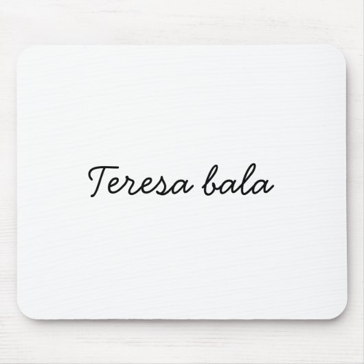 Stylish Monogram Modern Minimalist White Script マウスパッド (正面)