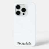 Stylish Monogram Modern Minimalist White Script Case-Mate iPhoneケース (裏面)