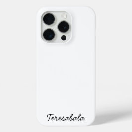 Stylish Monogram Modern Minimalist White Script iPhone 15 Proケース