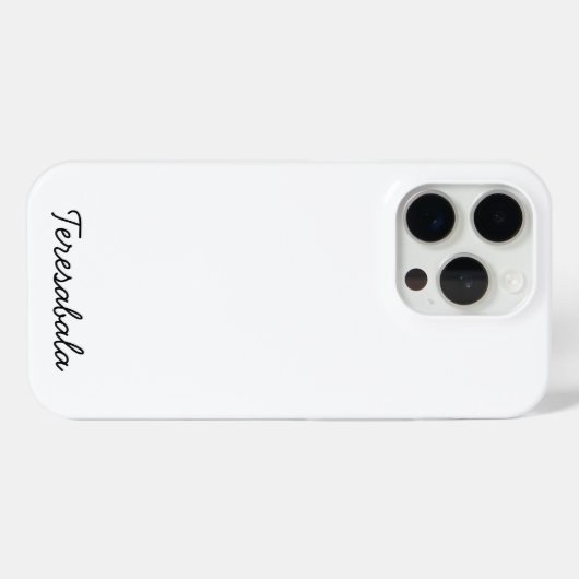 Stylish Monogram Modern Minimalist White Script Case-Mate iPhoneケース (裏面 (横))