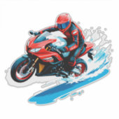 Stylish Motorcycle Rider シール (正面)