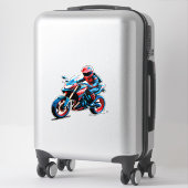 Stylish Motorcycle Rider シール (スーツケース)