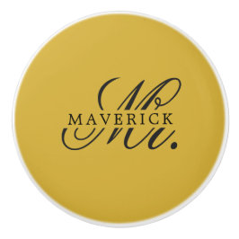 Stylish Mr. & Name Text Stylish セラミックノブ