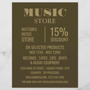 Stylish Music Store Advertising チラシ