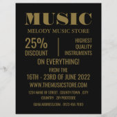 Stylish Musical Instrument Store Flyer チラシ (正面)