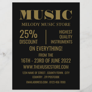 Stylish Musical Instrument Store Flyer チラシ