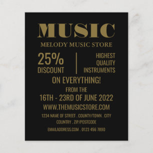 Stylish Musical Instrument Store Flyer チラシ