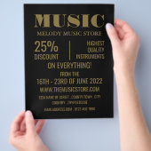 Stylish Musical Instrument Store Flyer チラシ (手)