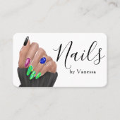 Stylish Nail Artist Nail Technician Branding 名刺 (正面)