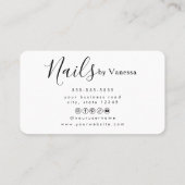 Stylish Nail Artist Nail Technician Branding 名刺 (裏面)