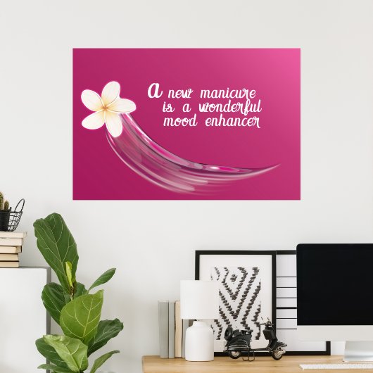 Stylish Nail Flower Design ポスター (ホームオフィス)