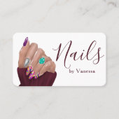 Stylish Nail Technician Branding Nail Artist Chic 名刺 (正面)