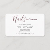 Stylish Nail Technician Branding Nail Artist Chic 名刺 (裏面)