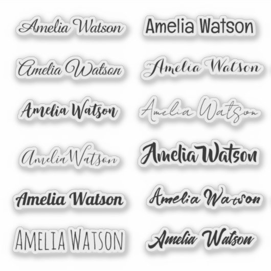 Stylish Name Sticker シール (正面)