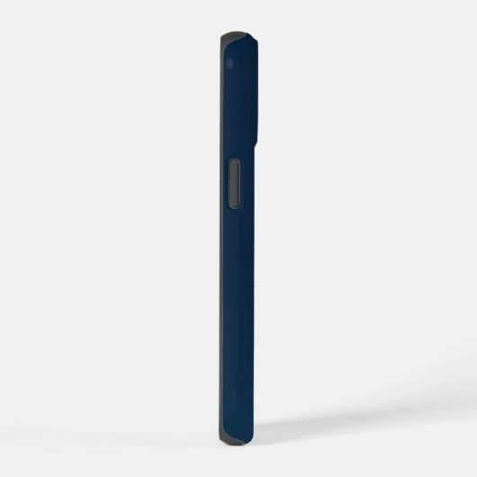 Stylish Navy Monogrammed Midnight Palm  iPhone 15ケース (右側面)