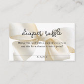 Stylish Neutral Bow Diaper Raffle エンクロージャーカード (正面)