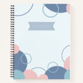 Stylish Notebook with Colorful Circles Design ノートブック (正面)