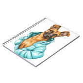 Stylish Notebook with Dog in Jacket ノートブック (左側)