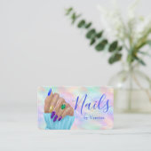 Stylish Opal Iridescent Manicurist Artist Nail Art 名刺 (スタンド正面)