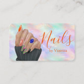 Stylish Opal Iridescent Nail Art Manicurist Artist 名刺 (正面)