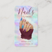 Stylish Opal Manicurist Artist Modern Nail Salon 名刺 (正面)