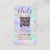 Stylish Opal Nail Studio Modern Manicurist Artist 名刺 (裏面)