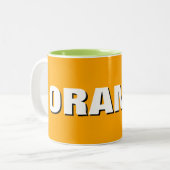 Stylish Orange Mug, Perfect Gift For Coffee Lovers ツートーンマグカップ (正面左)