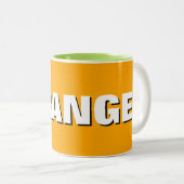 Stylish Orange Mug, Perfect Gift For Coffee Lovers ツートーンマグカップ (正面右)