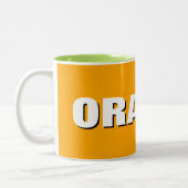 Stylish Orange Mug, Perfect Gift For Coffee Lovers ツートーンマグカップ (左)