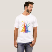 Stylish paint and colorful Gift Creation Tシャツ (正面フル)