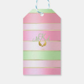 Stylish Pastel Pink and Mint Green  ギフトタグ (裏面)
