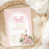 Stylish Pearls and Prosecco Bridal Invite Card 招待状