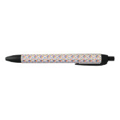 Stylish pen with a colorful geometric pattern 黒ボールペン (ボトム)